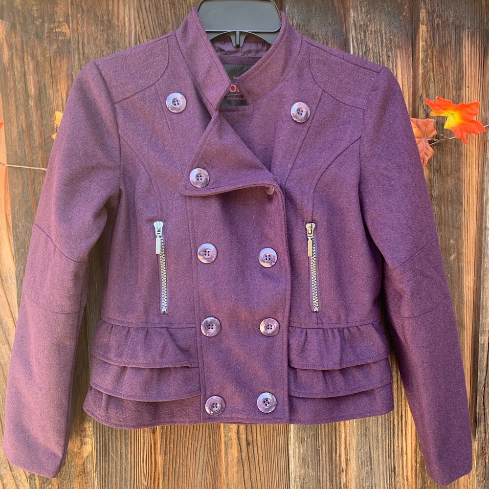 Yoki New York Girls Ruffle Hem Jacket